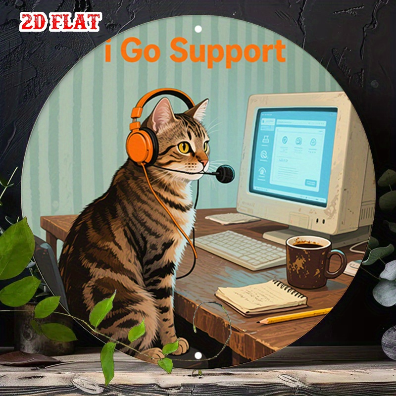 Tech Office Wall Art - CIFBUY 2D Flat Funny Tech Support