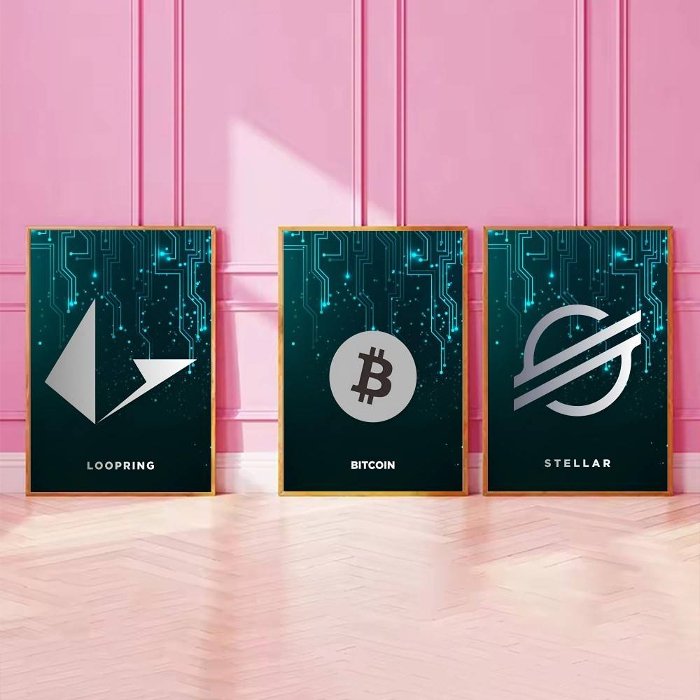 Tech Circuit Crypto Symbol Pos - Tech Office Wall Art review and price