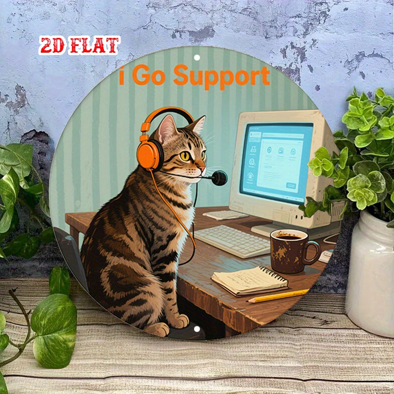 CIFBUY 2D Flat Funny Tech Supp - Tech Office Wall Art review and price