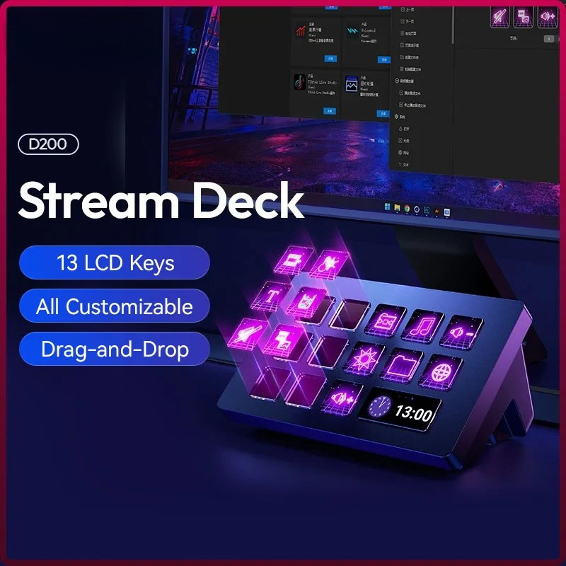 D200 Stream Deck Keyboard 13 L - Office Youtuber review and price
